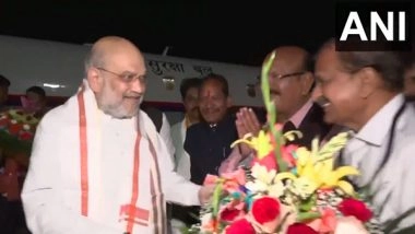 India News | Amit Shah Arrives in Bengaluru, to Inaugurate Adichunchanagiri University Campus