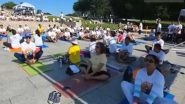 World News | US: Indian Embassy Hosts Yoga Session at Lincoln Memorial; Envoy Calls It a Celebration of India's Civilisational Heritage