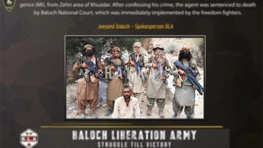 World News | Baloch Liberation Army Takes Responsibility for Deadly Attacks on Pakistani Forces