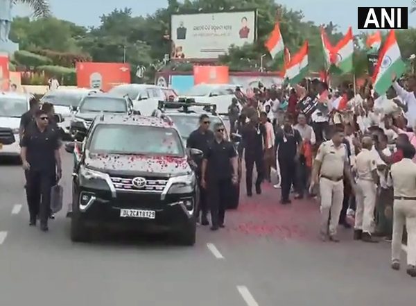 India News | PM Modi Holds Roadshow in Odisha's Bhubaneswar
