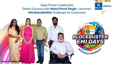 Business News | Bajaj Finserv Celebrates Dealer Success with Rakul Preet Singh