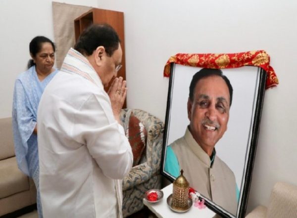 India News | "Irreparable Loss for BJP:" JP Nadda on Former Gujarat CM Vijay Rupani's Demise
