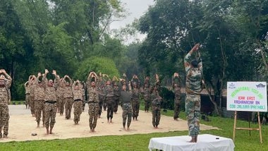 India News | Assam Rifles Hosts Yoga Sessions at Four Places in Tripura on Eve of International Yoga Day
