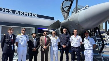 World News | Indian Defence Delegation Meets French Officials in Paris; Rafale Marine Programme Formally Launched
