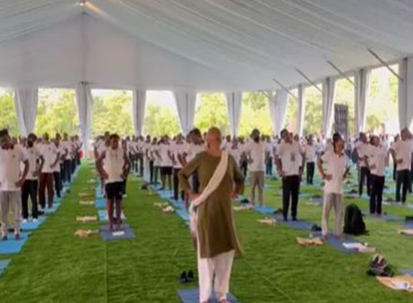India News | International Yoga Day: Nirmala Sitharaman Leads Yoga Session in Faridabad