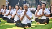 World News | International Yoga Day 2025: Jaishankar and Diplomatic Corps Perform Yoga in Delhi