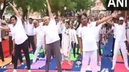 India News | Gujarat: CM Bhupendra Patel Leads International Yoga Day Celebrations in Vadnagar