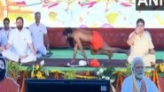 India News | Haryana CM Nayab Singh Saini, Governor Bandaru Dattatreya Perform Yoga Under Guidance of Yoga Guru Swami Ramdev in Kurukshetra