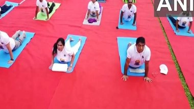 India News | Union Minister Shobha Karandlaje Attends International Yoga Day Celebrations; Applauds PM Modi for Promoting Yoga Around Globe