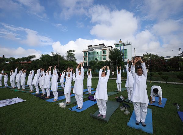 World News | Yoga Asanas and Music: Nepal Marks 11th International Yoga Day with Zeal