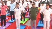 India News | International Yoga Day: Union Minister Jyotiraditya Scindia Perform Yoga in MP's Indore