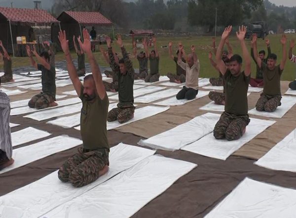 India News | J-K: Indian Army Celebrates 11th International Yoga Day with Locals in Poonch