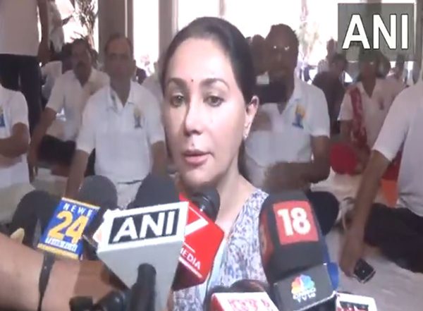 India News |  Yoga is Our Heritage: Rajasthan Dy CM Diya Kumari Celebrates 11th International Yoga Day