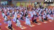 India News | Maharashtra: Lakhs of Warkaris Perform Yoga with CM Fadnavis on 11th International Day of Yoga in Pune