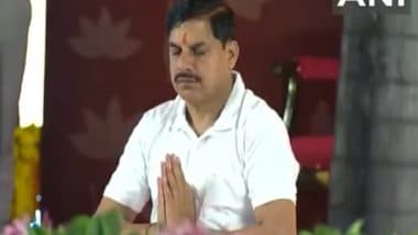 India News | Madhya Pradesh CM Mohan Yadav Performs Yoga on International Yoga Day in Bhopal
