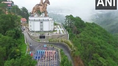 India News | Manipur: Air Sqn NCC Cadets, Officials Perform Yoga at Marjing Polo Statue