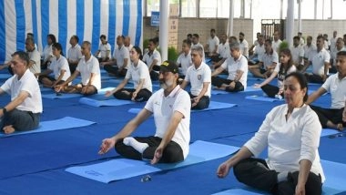 India News | International Day of Yoga Celebrated at Air Force Station in Delhi