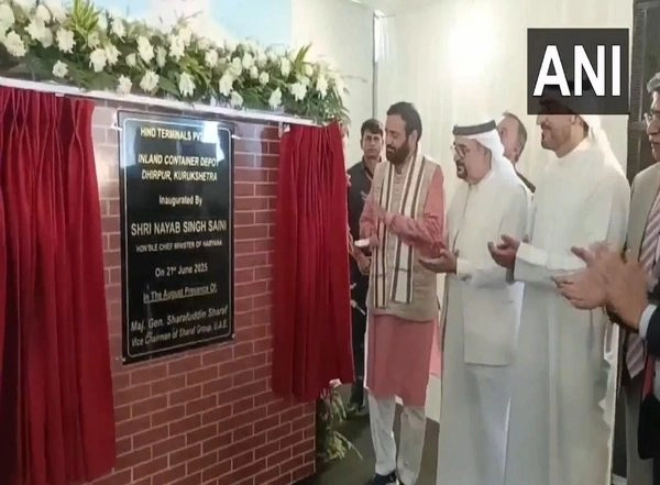 India News | Haryana CM Saini Inaugurates Inland Container Depot in Kurukshetra