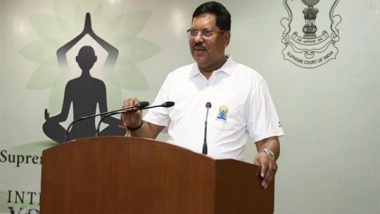 India News | CJI BR Gavai Joins Yoga Session at Supreme Court on International Yoga Day