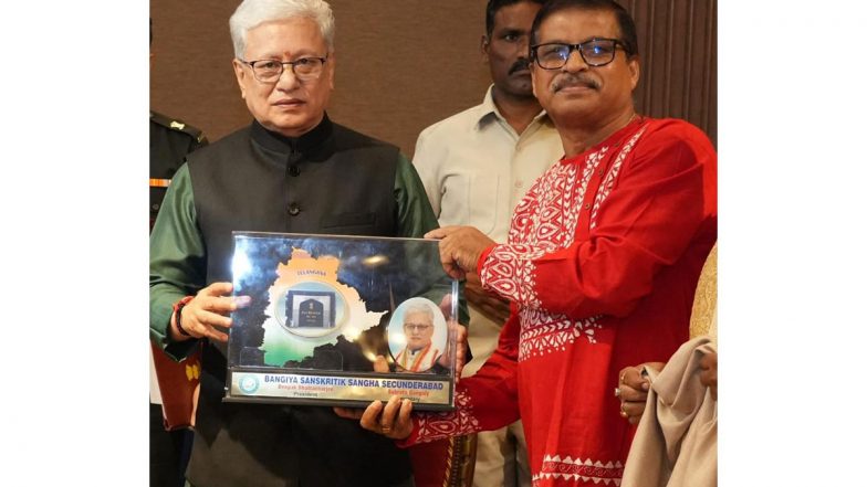 Business News | Raj Bhavan Telangana Organizes West Bengal Foundation Day : Governor Shri Jishnu Dev Varma Felicitates Bengali Pride in Hyderabad: Abhijeeth Bhattacharjee