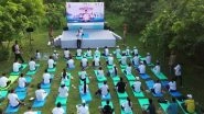 India News | NMCG Organises 'Ghat Par Yoga' to Mark International Yoga Day at Yamuna Bank