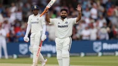 Sports News | Rishabh Pant Scores a Record Century,  India on 454/7 at Lunch Against England