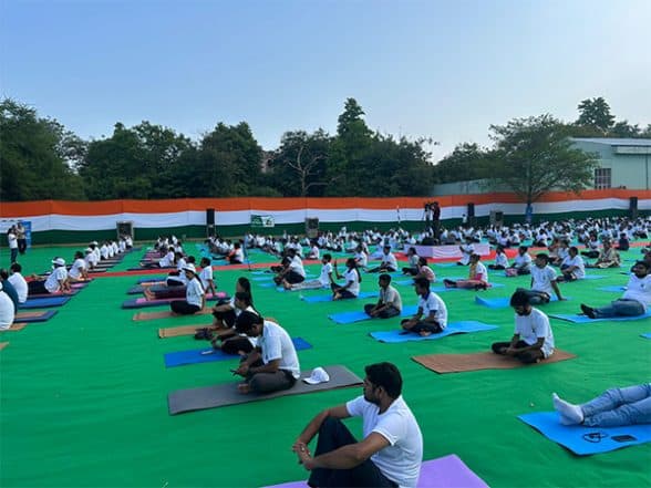India News | All India Institute of Ayurveda Commemorates 11th International Day of Yoga with Great Enthusiasm