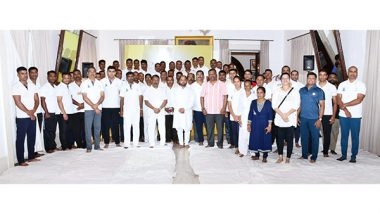 India News | Governor of Goa PS Sreedharan Pillai Leads Yoga Session in Panaji to Mark 11th International Yoga Day