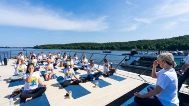 World News | Indian Embassy in Berlin Celebrates International Yoga Day with Unique Yacht Session on Wannsee Lake