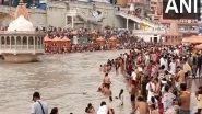 India News | Haridwar: Devotees Take Holy Dip at Har Ki Pauri, Offer Prayers to Ganga River on Ekadashi
