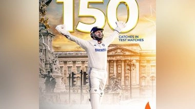 Sports News | Rishabh Pant Becomes Third Indian to Take 150 Test Catches as Wicketkeeper