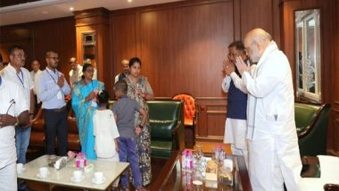 India News | Chhattisgarh: Amit Shah Meets Family of Police Officer Killed in IED Blast