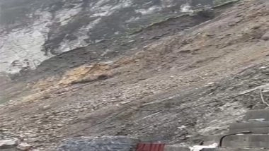 India News | Badrinath Highway Blocked Near Pipalkoti Due to Heavy Rainfall; Authorities Urge Patienc Amid Efforts to Clear the Road