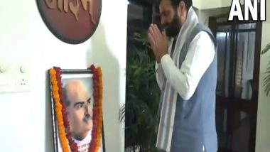 India News |   Haryana CM Saini Pays Floral Tributes to Syama Prasad Mookerjee