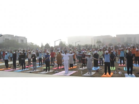 Business News | IIM Rohtak Celebrates the 11th International Day of Yoga with a Collective Spirit of Mindfulness