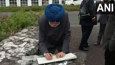 World News | Union Minister Hardeep Singh Puri Pays Tribute to Kanishka Bombing Victims in Ireland