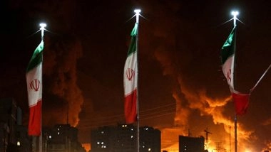 World News | Israeli Military Strikes Several Locations in Iran Moments After Trump Announces Ceasefire