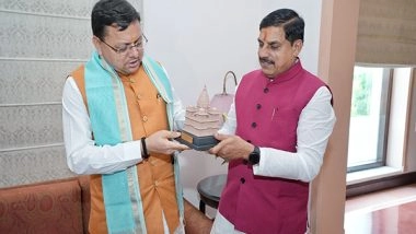 India News | Uttarakhand CM Pushkar Singh Dhami Calls on Madhya Pradesh CM Mohan Yadav in Varanasi