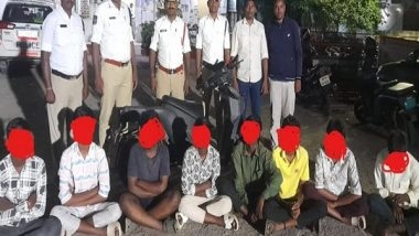 India News | Telangana: Eight People Arrested for Travelling on Single Two-wheeler