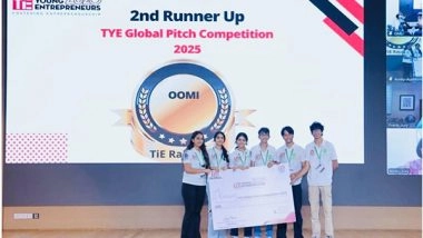 Business News | TiE Rajasthan Makes History at TYE Global 2024: Team OOMI Wins $1500 and Becomes Only Indian Team in Global Top 3