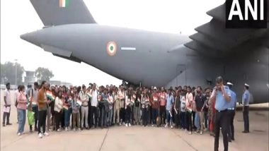 India News | Union Minister Shobha Karandlaje Welcomes 224 Indian Nationals Returning from Israel Under Operation Sindhu