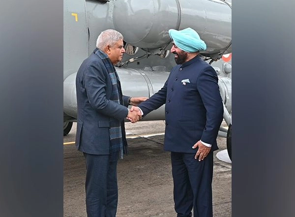 India News | Vice President Dhankar Arrives in Haldwani on 3-day Uttarakhand Visit