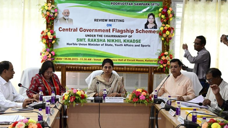 Sports News | Union Minister Raksha Khadse Pitches for Sports, Tourism-led Development,  Intensifying My Bharat Outreach in Tripura's Unakoti
