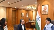 Business News | Piyush Goyal Holds Meeting with Top Executives of L'Oreal India, Temasek to Boost Exports and Investments in India