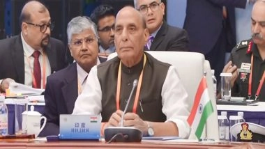 World News | Rajnath Singh Urges for End to Terrorism at SCO Defence Ministers' Meeting in China's Qingdao