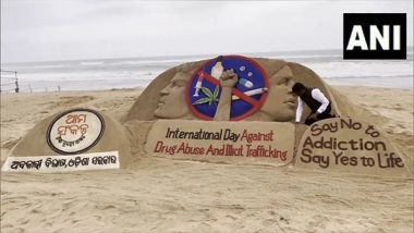 India News | Sand Artist Creates Sculpture to Mark International Day Against Drug Abuse and Illicit Trafficking