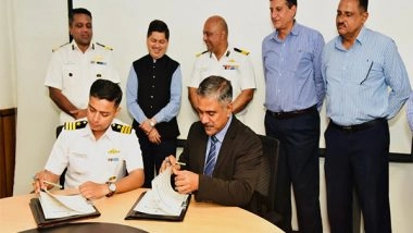 India News | First Fast Patrol Vessel 'Adamya' Inducted into Indian Coast Guard