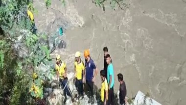 India News | Three Dead, Several Injured After Bus Plunges into River in Uttarakhand's Rudraprayag