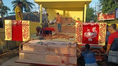 India News | Tripura: Grand Preparations Underway for Rath Yatra at ISKCON Temple in Agartala