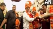 India News | Ahmedabad: Gujarat CM Bhupendra Patel Pulls Chariot as Jagannath Rath Yatra Commences